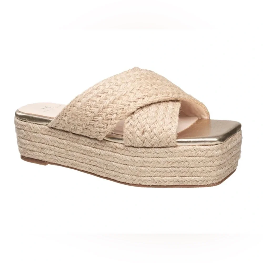 HALSTON Network Espadrille Sandal - natural - size 8.5